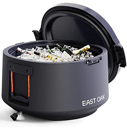 EAST OAK Glacière Rigide Isotherme rotomoulée de 42,7 l pour Camping, Grand bac à Glace avec poignées et Bouchon de vidange, bac à Glace Durable pour Les Jours pour Pique-Nique, Voyage en Voiture ou
