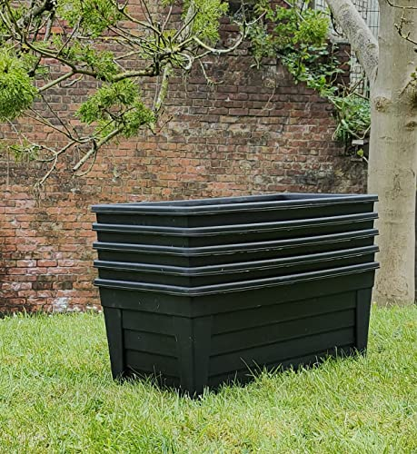COS Lot de 5 pots de fleurs longs en plastique pour intérieur et extérieur 55 cm