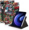 DINGGUAGUA Case Compatible with Xiaomi Pad6/6pro Tablet 11inch Released 2023 Multi-Angle Stand Cover for Mi Pad 6 Pro Tablet 360° Adjustable Swivel,Graffiti
