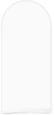 AIBIIN Arrière-plan en forme d'arche - Dessus rond - Double face - Pour la décoration de fête, de mariage, de fête prénatale, d'anniversaire ou de fête prénuptiale - Blanc - 0,8 x 1,8 m