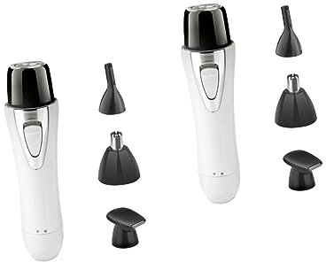 FOMIYES 2st -trimmer Nasenhaarschneider Schnurrbart Rasierer Herren Bartschneider Friseur Trimmer Gesichtshaarschneider Elektrischer Nasenhaartrimmer Mode Weiß Ladegerät Fräulein