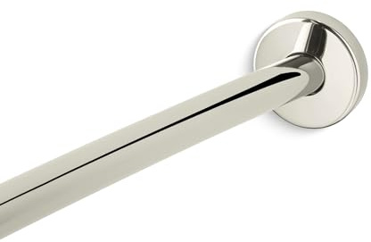 KOHLER K-9351-SN Expanse Curved Shower Rod, Contemporary Design, Adjustable Fit 60-76, Vibrant Polished Nickel