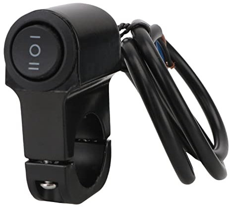 PARREN Interrupteur Guidon pour ATV Moto Trois Positions Bouton 12V Projecteur Rétro Commutateurs 22cm 7/8in Guidon Phare Interrupteur
