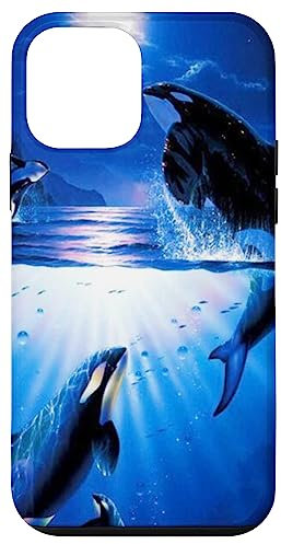 Handyhülle „Killer Orca Wales in Blue Ocean Moonlight“ Hülle für iPhone 12 mini