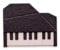 Handgefertigte Brosche aus Holz, verschiedene Modelle, einzigartiges Mode Schmuck aus Natur, Motiv Music (Piano Brooch)