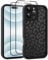 UZEUZA Compatible with iPhone 16 Pro Max Case, Cheetah Print Shockproof Soft TPU Protective Case for Women Girls, Slim Anti Scratch Leopard Case for iPhone 16 Pro Max 6.8 Inch, Black