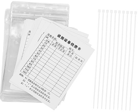 MUSISALY 20 Sets Device Safety Labels Equipment Fire Extinguisher Sticker Inspection Record Labels Ladder Inspection Labels Devices Ladder Inspection Tags Stickers Safety Stickers White Pvc