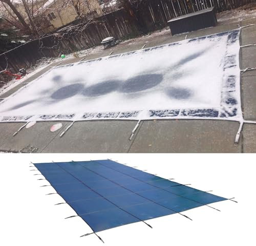 CMYUN Poolabdeckung Winter Robuste Winter-Poolabdeckung für Einbaupools, Anpassbare Rechteckige Pool-Sicherheitsabdeckungen, Außenterrasse, Garten, Hof PP-Poolnetzabdeckung(5mx7m(16.5ftx23ft))