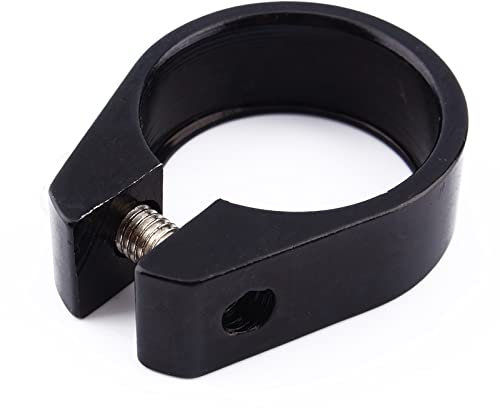 Qukaim Bicycle Seat Clamp Bicycle Seat Post Clamp, 31.8mm Mountain Bike Saddle Seatpost Clamp Mount, Heavy-Duty, Black, Suitable for Various Bicycle Models