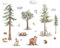 4 pcs Wandtattoo Waldtiere Baum Groß Wandaufkleber,Wandtattoo Waldtiere Baum Wandsticker, für Kinderzimmer Babyzimmer Schlafzimmer