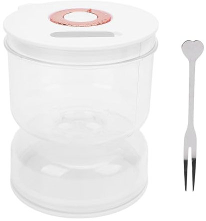 Oreilet Frasco para Encurtidos Y Aceitunas con Colador, 2 Tenedores A Prueba Fugas Forma Reloj, Separación Humedad Y Seco Recipientes Kimchi Frascos Sellados Frasco Separador Jugo