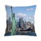 ERRTU Kissenbezug 40x40 cm,Foto Tourismus Konzept Skyline von New York mit New York Freiheitsstatue,Dekokissen Kissenbezüge Deko Kissen Bezug Wohnzimmer Zierkissen für Sofa Stuhl Bett Garten