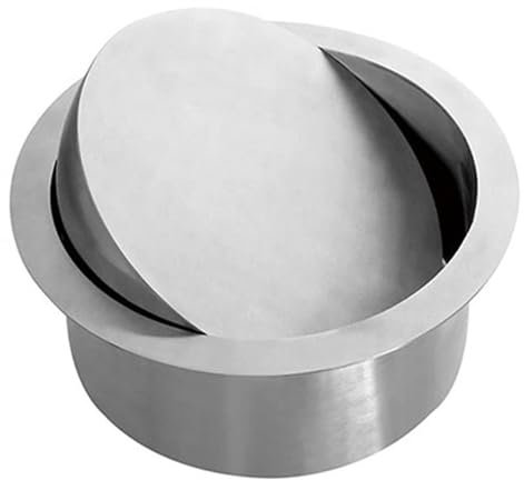 DZZTHSH Poubelle encastrée dans le plan de travail, couvercle de poubelle caché, couvercle rond en acier inoxydable, petite poubelle, convient pour la cuisine et la salle de bain
