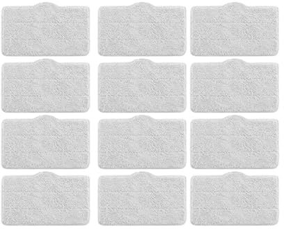 FTGADRYF Almohadillas Blancas De Limpieza For Mopa Compatibles con XiaoMi Deerma Dem ZQ100, ZQ600 Y ZQ610. Accesorios De Repuesto For Mopa De Aspiradora De Vapor De Mano.(12pcs Mop Cloth)