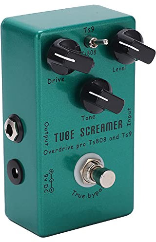 Guitar -Effekt -Pedal mit LED, Grünem Overdrive -Enhancer für E -Gitarre, Robustes Mini -Pedal mit 3 Knöpfen, Substanz mit LED, für Attraktive Gitarrenleistung (Röhrchen Screamer
