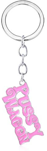 Hao Wu Xuan Pussy Wagon Pink Schlüsselanhänger für Frauen Kill Bill Schlüsselanhänger Modeaccessoires Schmuck