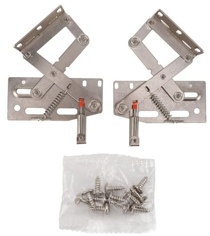 Scherenfederscharnier-Kit, 45-Grad-Scherenfederscharnier aus Kaltgewalztem Stahl, Scharniere mit Hydraulischer Dämpfung, Schrankscherenscharnier für Möbel, Schrankbeschläge