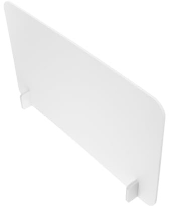 Schreibtischabtrennung Pvc Sichtschutzwand mit Rundkante für Schule | Weiß, Robuste Verarbeitung mit Spritzschutz, für Hotel und Unternehmen, Einfache Montage