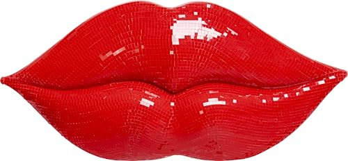 Kare Design Deko Objekt Disco Lips, Rot, 26cm Höhe, Dekofigur, Pop Art Deko, Geschenk, Mosaik Lippen-Design, Wohnzimmer