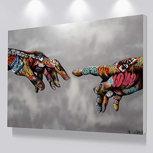 Anytumep Graffiti Pop Art Poster drucken Malerei Street Art Urban Art auf Leinwand Hand Wandbilder für Wohnzimmer Home Decor 70x100cm