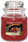 Yankee Candle Scented Candle | Crisp Campfire Apples Medium Jar Candle | Up to 30 Hours Burn Time, Red