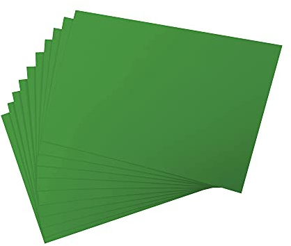 300GSM Farbiges Kartonpapier A4 10 Blatt Kartonpapier Pastellpapier Kunstpapier zum Malen Zeichnen Basteln Handgemacht Pastellfarben und Kraftdruckerpapier (Grasgrün)