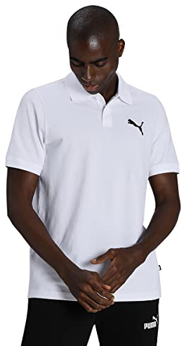 PUMA Herren Polo Shirt, Puma White-cat, S