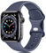 Epova Silicone Strap Compatible with Apple Watch Strap 40mm 38mm 41mm 42mm, Replacement Straps for iWatch SE Series 10 9 8 7 6 5 4 3 2 1, Blue Gray, Small