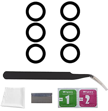 Eonpam 2er-Pack Kamera Glas für Samsung Galaxy S21 G991 / S21+ Plus/S23 FE G996 Original Rückseite Kamera Linse Glas Ersatz HD Kameraschutz Camera Glass + Reparatur Set