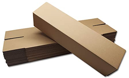 verpacking Versandhülse 475 x 110 x 110 mm eckig Braun [Ausführung & Stückzahl wählbar] Versandkarton Faltkarton 50 Stück