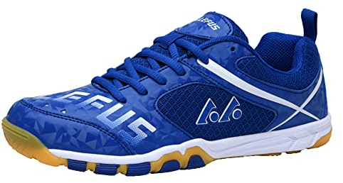 PENXZT Herren Badminton Tennisschuhe Tennis Trainingsschuhe Tischtennis Turnschuhe,Blau,44 EU
