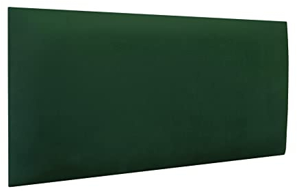 RAVIO Gepolstert Wandpaneel Rechteckige Kopfteil Wandpolster Polsterplatte Wandverkleidung Wandpolsterung 3D Wandkissen Wanddeko Polsterpaneel Größe 60x30cm (Flaschengrün - Manila 35)