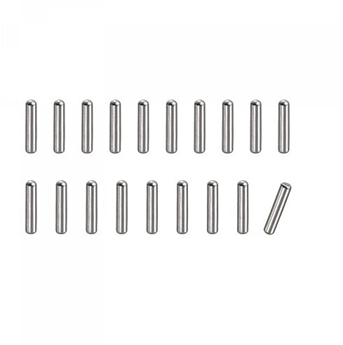 sourcing map Spine per tasselli da 1 x 8 mm, 20 pezzi in acciaio inossidabile 304 a testa tonda piatta smussata con estremità smussata, perni per letti a castello e mensole, elementi di fissaggio