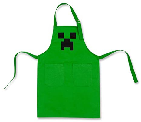 Minecraft Green Creeper Jugend-Küchenschürze, grün, Einheitsgröße