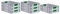 PROREGAL SuperSparSet 8x Eurobox NextGen Color | HxBxT 12x40x60cm | 23 Liter | Griffe grün geschlossen | Glatter Boden | Eurobehälter, Transportbox, Transportbehälter, Stapelbehälter