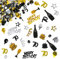 Giftota - Konfetti 70 Geburtstag Deko - 70. Geburtstag Deko - Konfetti (Gold Schwarz) - Partydekoration Geburtstag 70 - Konfetti-Dekoration für Jubiläen, Geburtstage, Partys