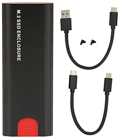 PUSOKEI Aluminium M.2 NVMe SSD Gehäuse, 10 Gbps USB3.1 Gen2 zu PCIe NVMe M Key M.2 2230/2242/2260/2280 SSD Externes Gehäuse, Kompatibel mit Windows 7/8/8.1/10, OS X (Schwarz)
