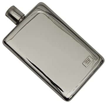 Flachmann “Slice” in massivem Sterling Silber 925 Handgefertigt in Italien. Whiskyflasche in massivem Sterling Silber poliert