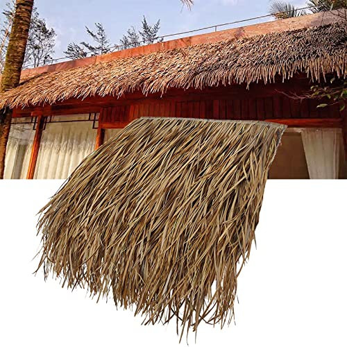 Toit Chaume Mexicaines SynthéTique, Feuilles de Palmier Artificiel Chaume Toiture, Toiture Cabane Toit en Macramé Pailleote, Paille DéCoration Exotique pour Parasol, Jardin Exterieur, Pergola ( Color