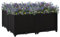 puraday Jardinière de Jardin 80x80x38 cm Noir Polypropylène Lit de Plantation Offre Suffisamment d’Espace Pot de Terrasse Balcon pour Plantes Légumes Herbes Aromates Fleurs