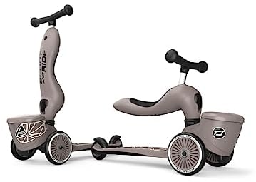 Scoot & Ride Highwaykick 1 Lifestyle 2in1 Kickboard/Scooter und Rutscher, Farbe: Brown Lines, für Kinder von 1 bis 5 Jahren, 96605