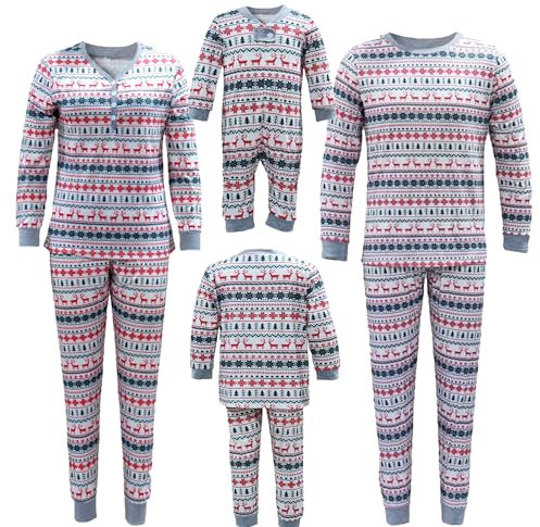 APAELEA Pyjama Noël Famille Vêtements Assortis Ensemble Vacances Homewear pour Bébé Enfants Hommes Femmes,Multicolore,Femmes M
