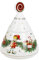 BRANDANI Sucrier Elfomagia 10 x 14 cm Blanc Porcelaine Table de Noël