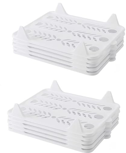 Hovoto 10 Stück Kleiderschrank Organizer T-Shirt, Multifunktionale Kleidung Ordner, Closet Organizer, Separaten Ebenen Faltbrett für Kleidung für Hemden und T-Shirts, Weiß, klein