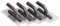 Mivos Set di 4 spatole dentate in acciaio inox 6x6 8x8 10x10 12x12 mm – Cazzuola dentata 270x130 con manico in plastica – Cazzuola per piastrelle antiruggine – grattugia – Made in EU