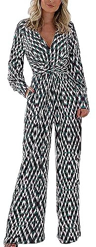 Jumpsuit Damen Elegant Für Hochzeit Hochzeit Elegant Festlich Overall Outfit Party Glitzer Langarm Hosenanzug Jumpsuit Pailletten Cocktail Hohe Taille Lang Tiefem V-Ausschnitt Playsuit Romper
