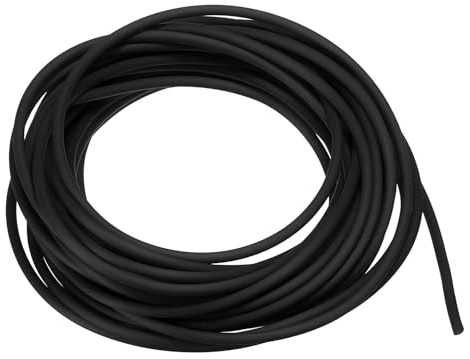 PATIKIL Gummiseil Rohr 16ft Silikon Hohlschlauch 2mm AD 1mm ID für Selbstgemachtes Handwerk Perlen Halsketten Armband Schwarz