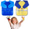 WSS-UK 2 Pack Kids Art Smock Toddler Children Painting Apron,Waterproof Children's Artist Painting Smocks With 3 Pockets,Kids Art Aprons for Painting Cooking Eating Arts & Crafts Childs Paint Apron