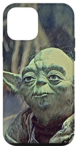 iPhone 12 mini Star Wars Yoda Face Illustration Sage Green Case