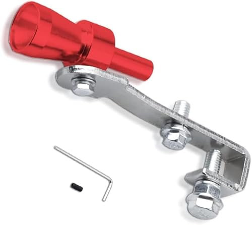 wulakesihai Turbo sound,Turbo sound whistle, Auspuff Sound Booster Pfeife,Für Turbolader Pfeifen Im Auto,Universal Turbo Whistle Soundgenerator Tuning - Auspuffpfeife Für Endrohre,Größe S(Rot)